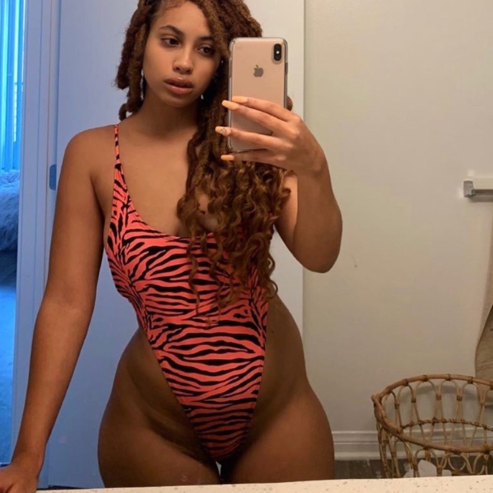 One Piece Tiger Stripe Swimsuit